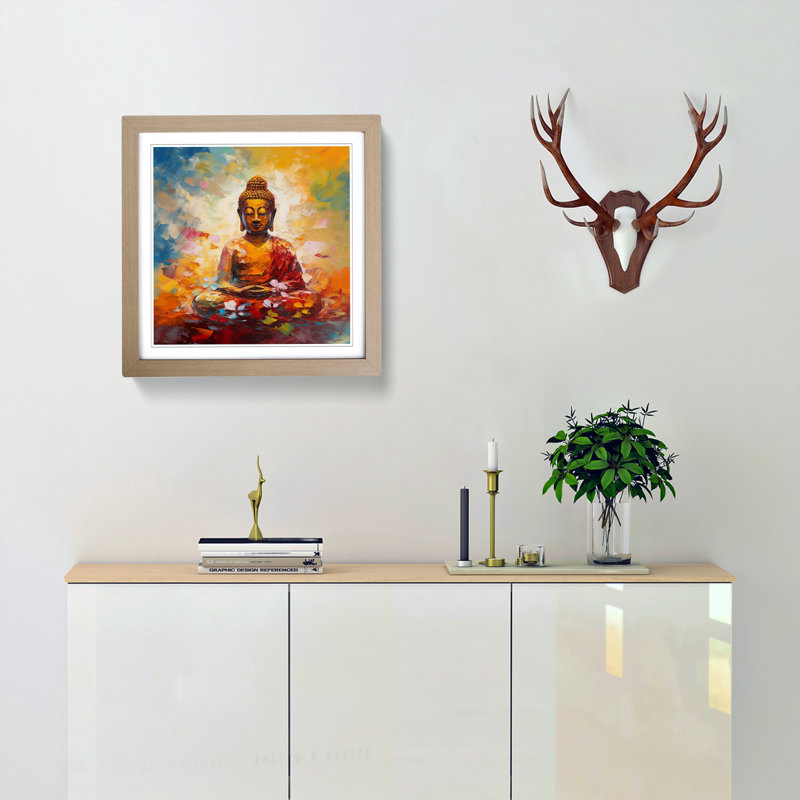 Single Picture Frame Print on Wood, Oak