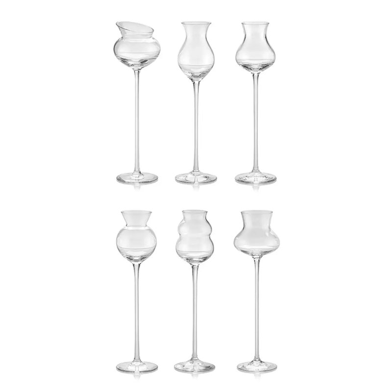 I Distillati Set 6 Assorted Tasting Glass Clear
