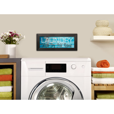 «Laundry Wash Dry Fold Répétition», reproduction d'art textuel sur toile