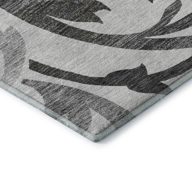 Premium Machine Washable Prisco Gray Rug, Runner 2'3" x 7'6"