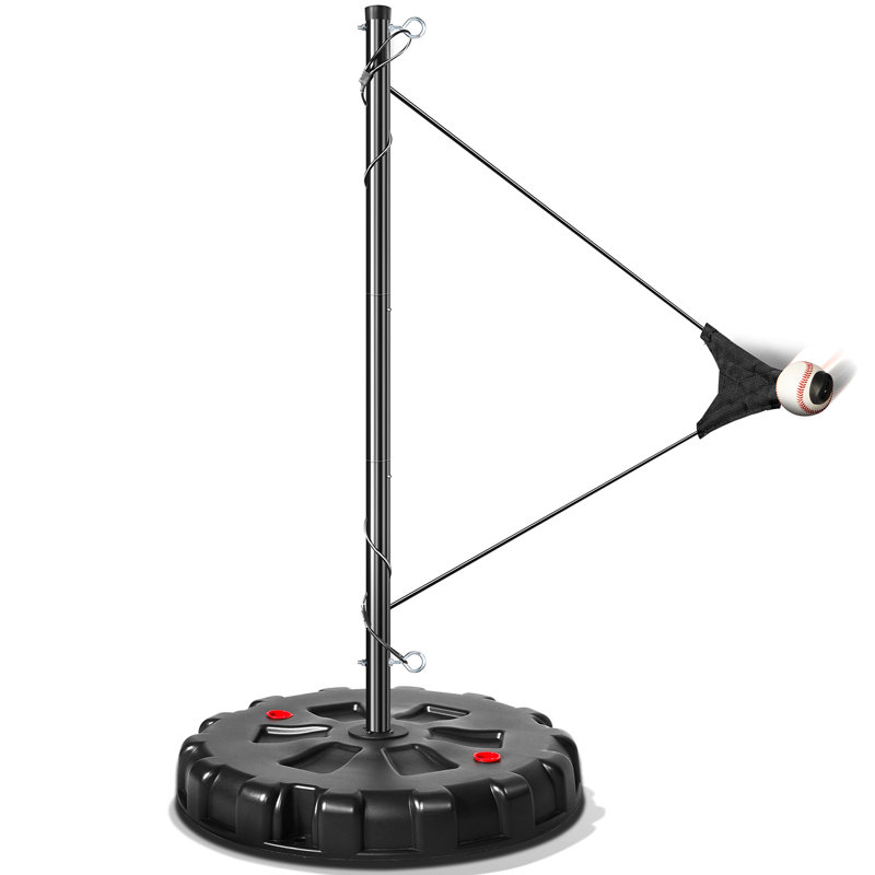 Stable Swing Trainer For Baseball&Softball,Auto-Reset Baseball Hitting Trainer With Real Ball&Stand For Indoor/Outdoor