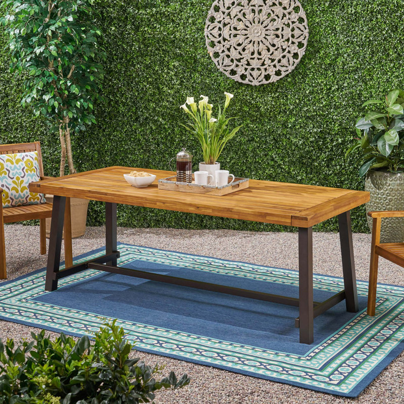 Table de salle à manger d'extérieur, Teck