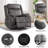 Faux Leather Wide Swivel Recliner Chair with Massage and Heat. -1362517910