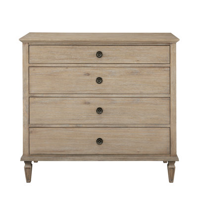 Petite commode Victoria avec design d'inspiration française et tiroirs pleine extension