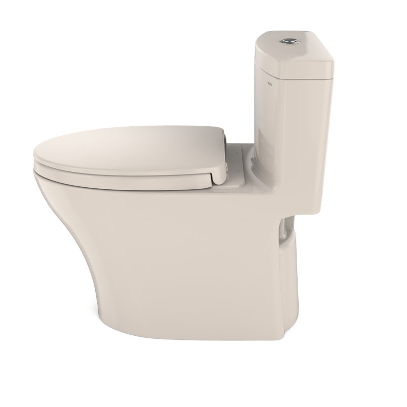 Aquia® Dual-Flush Elongated One-Piece Toilet with Tornado Flush (Seat Included), Sedona Beige