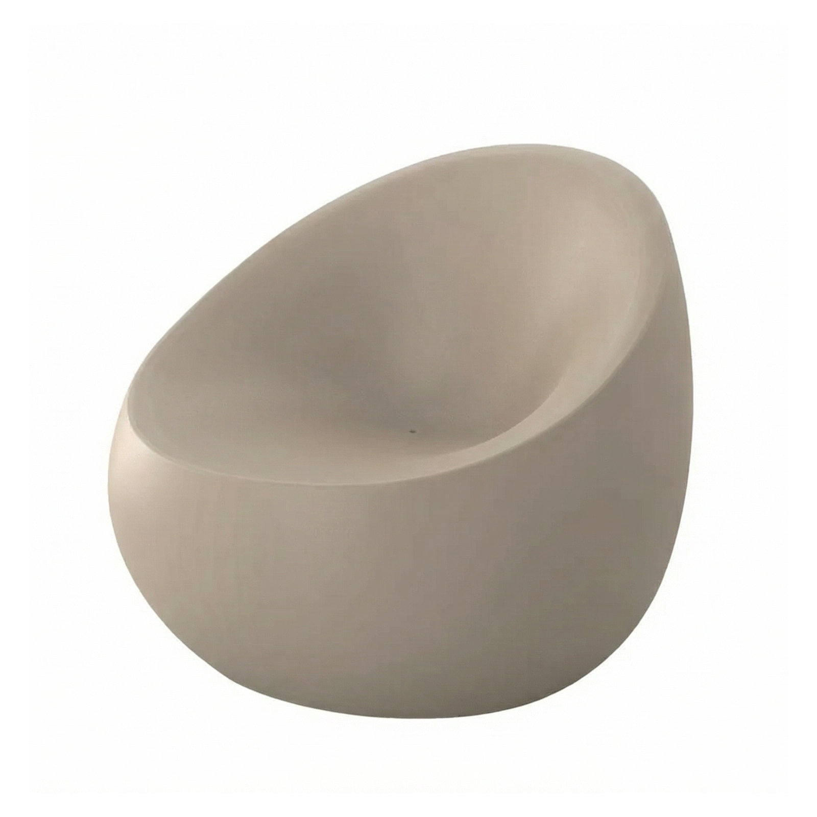 Plastic Outdoor Lounge Chair, Cream