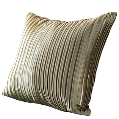 Sage Bronze Vertical Stripe Pillow
