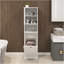 Armoire de trieur de linge inclinable à un compartiment et une porte - Blanc