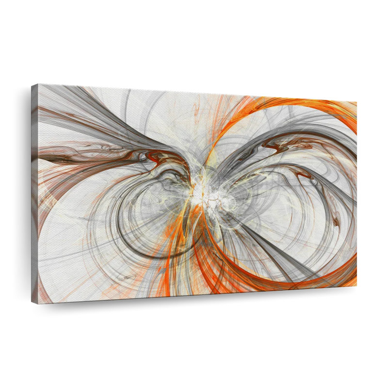 Papillon abstrait dynamique et Bouddha sur toile, H 8 po x l 12 po x P 1 po