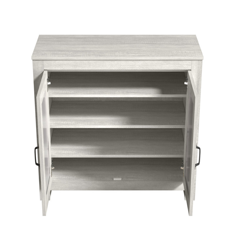 Ensemble de rangement pour chaussures Chessani, Chêne gris cendré