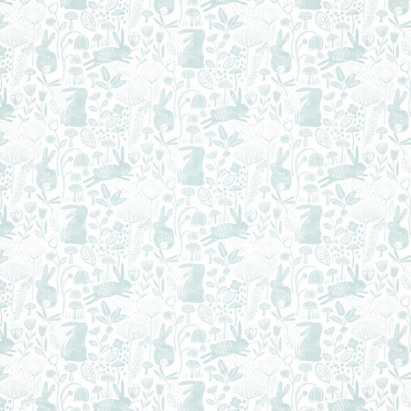 Into The Meadow Wallpaper, Duck Egg