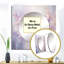 Mauve botanique Whispers III - Grand miroir mural carré abstrait Botanicals pour chambre à coucher-100994740