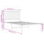 Metal Bed Frame with Headboard White-276808364