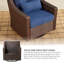 Fauteuil de patio pivotant avec repose-pieds Keaisha-612598830