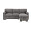 Canapé-lit modulaire réversible en tissu gris foncé de 86,5 po avec table de rangement Ella
