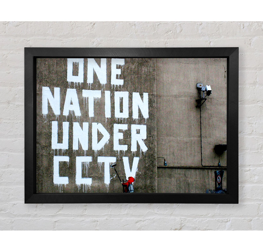 Gerahmtes Wandbild One Nation Under CCTV