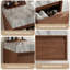 Ensemble de meuble-lavabo simple 36 po avec lavabo en céramique Latrey, 2 armoires en bois naturel
