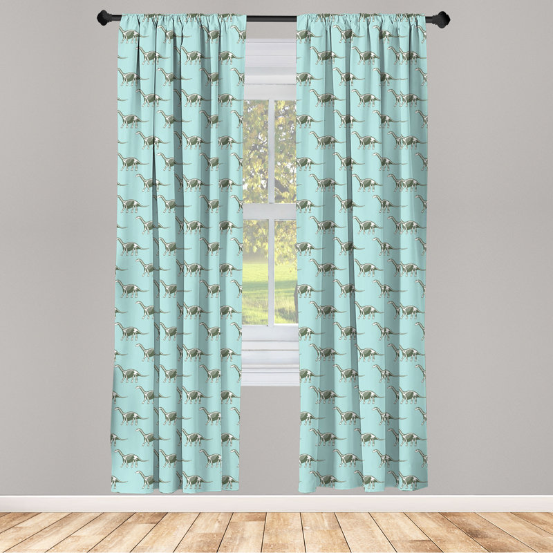 Rideaux à 4 panneaux East Urban Home, L 28 po x L 95 po