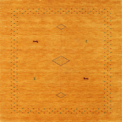 Tapis abstrait orange