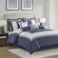 Ensemble d'édredon brodé 8 pièces grand bleu marine-119744382-119744383