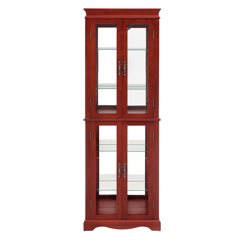 Lighted Glass Curio Display Cabinet
