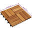 Ensemble de 20 tuiles de terrasse vidaXL brun acacia 11,8 po x 11,8 po