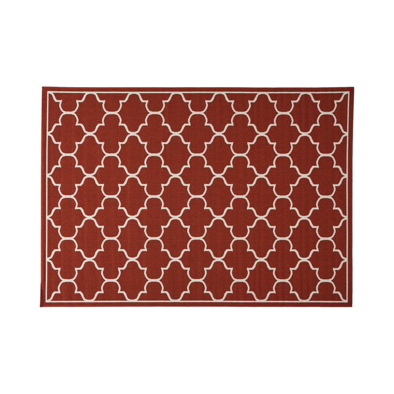 Tapis intérieur / extérieur rouge Eliga, Rectangle 3 pi 3 po x 5 pi