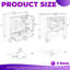 Meuble-lavabo 60 po avec lavabo double, 2 armoires et tiroirs, rangement spacieux