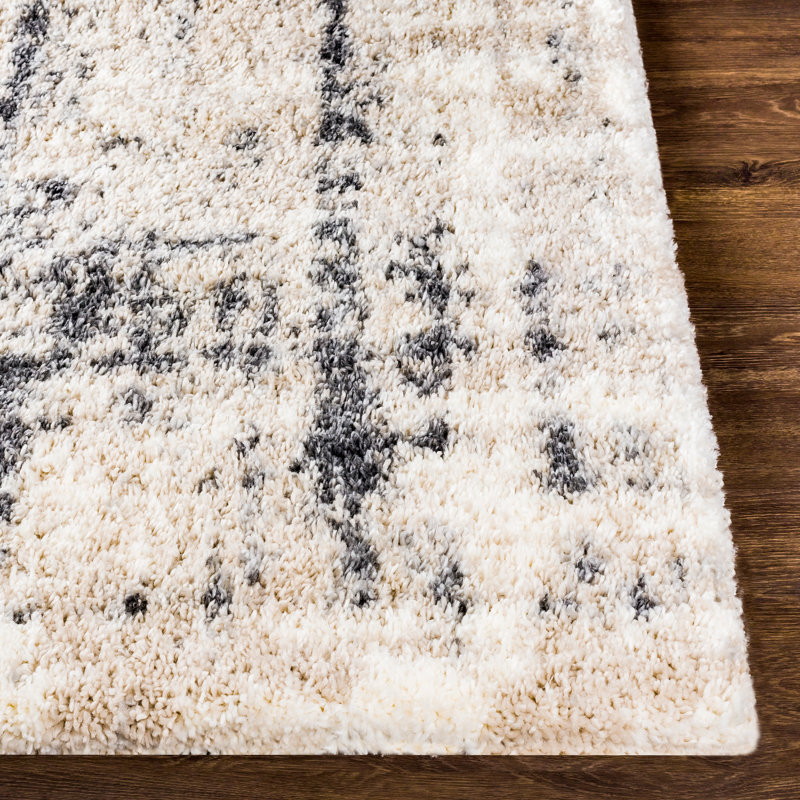 Myndi Abstract Beige/Gray Area Rug, Runner 2'7" x 7'3"