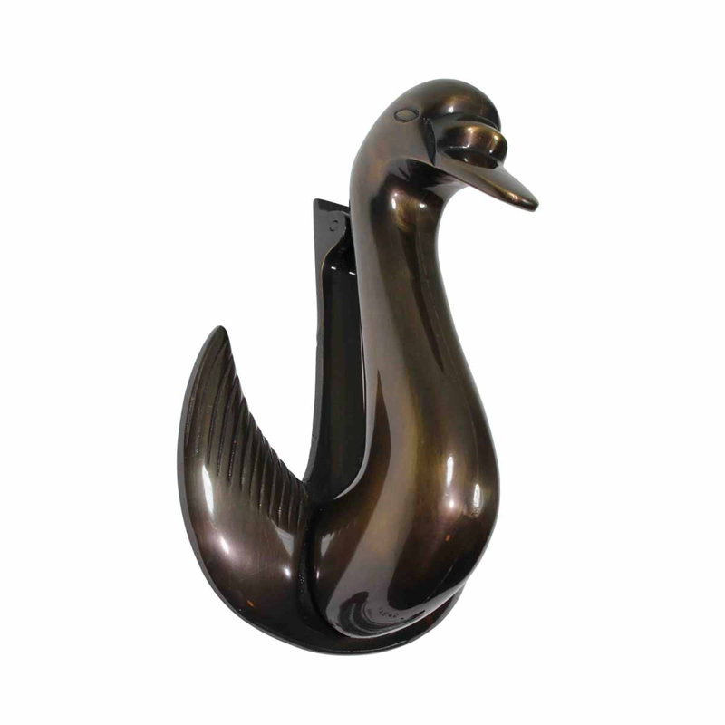 Victorian Swan Door Knocker, Antique Brass