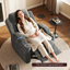 Fauteuil inclinable électrique en chenille de 34,84 po de largeur avec fonction pivotante, porte-gobelets doubles et ports USB, ports de type C-178297848