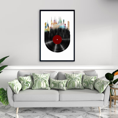 «Abstract City On A Vinyle Disc» sur toile