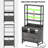 61.4" Tall Storage Bookcase with Drawers, Lock and  Charging Station-404290770