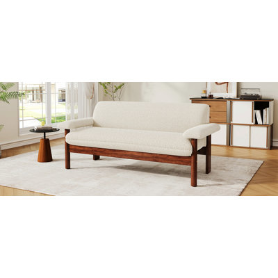Simple Style Sofa, 2-Seater Loveseat Sofa with Armrest for Living Rooms and Small Spaces