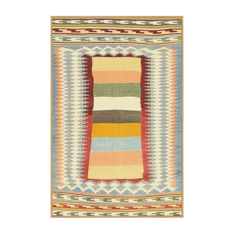 Tapis gris clair/beige unaire contemporaine, Rectangle 6 pi x 9 pi