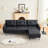 88” W Faux Leather L-Shape Sofa Chaise-556264104