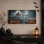«Dancing Skeletons And Pumpkins» par Haunted Castle, art mural sur toile-984235174