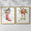Comfy Cozy Stocking III - reproduction encadrée de qualité supérieure - prête à être accrochée - aucun clou requis - aucun clou requis-562887844-562887847