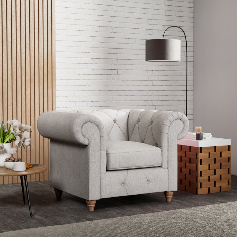 Ellrich Upholstered Armchair, Walnut, Ash