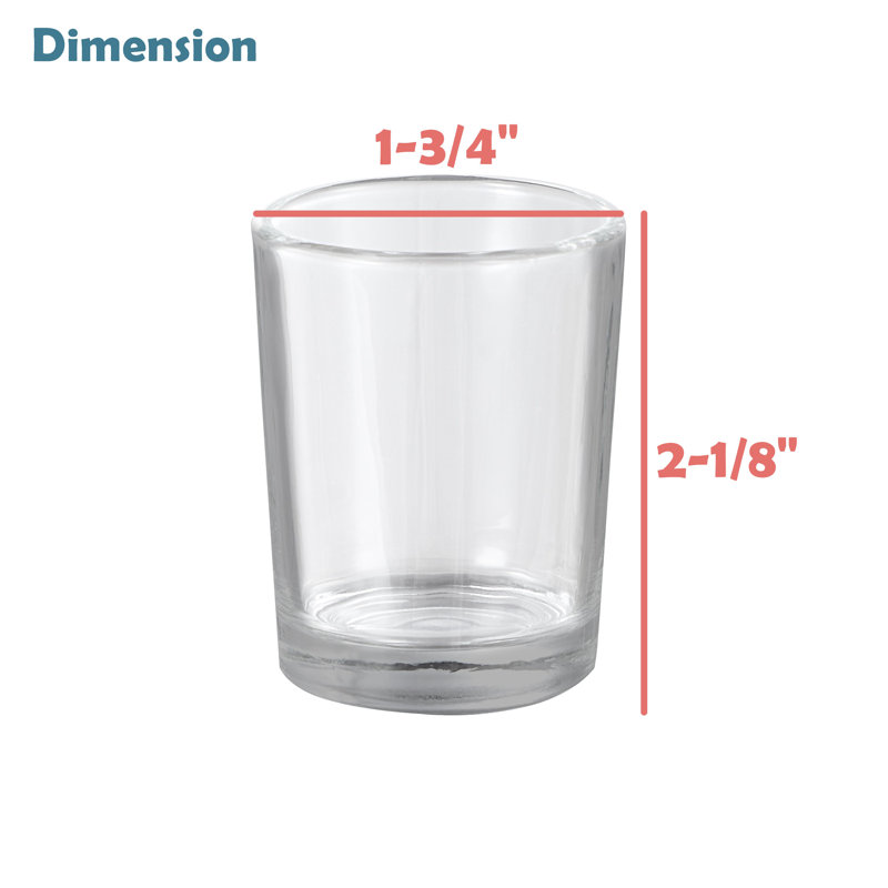 Glass Tabletop Hurricane, 2.125" H x 1.75" W x 1.75" D, 36