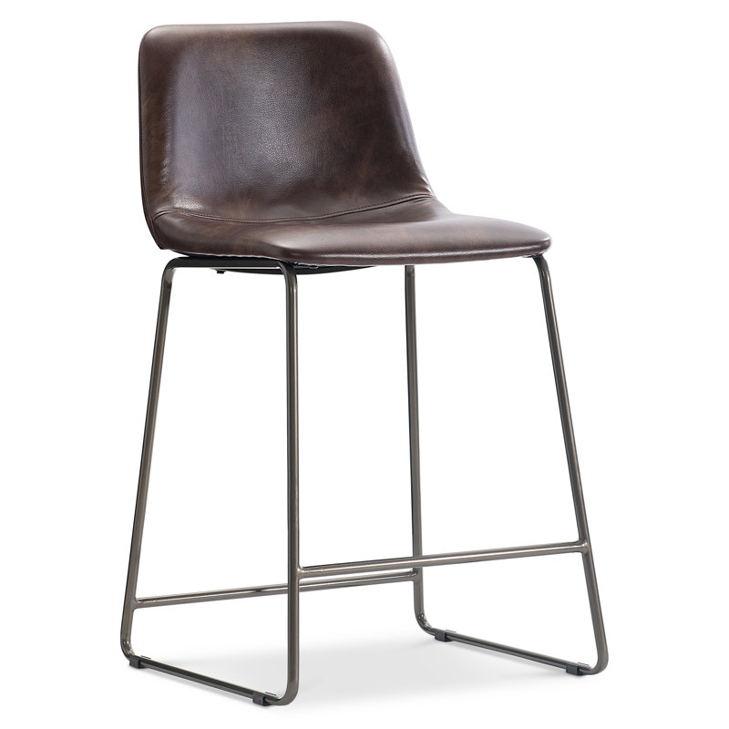 Sharpe Upholstered Stool with Metal Frame, Counter Stool (24” Seat Height)