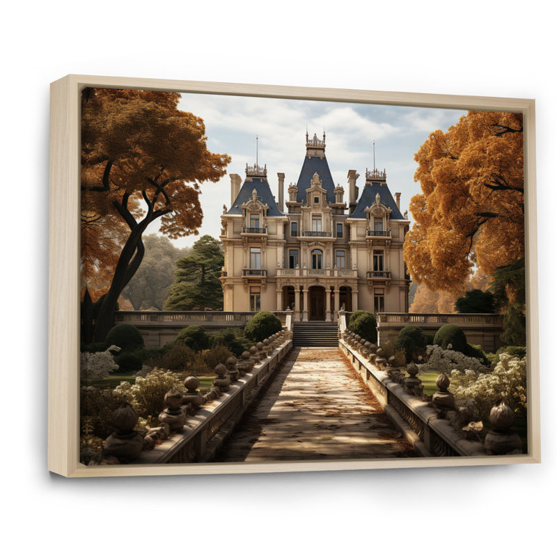 Masiah France Chateau Charisma - impression, Cadre naturel flottant, H 24 po x l 32 po x P 1 po