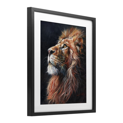 «Look Of The Lion», reproduction encadrée sous verre, conception de David Stribble
