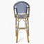 Tabourets de bar 4 pieds en aluminium bleu sarcelle avec repose-pieds-1285523937