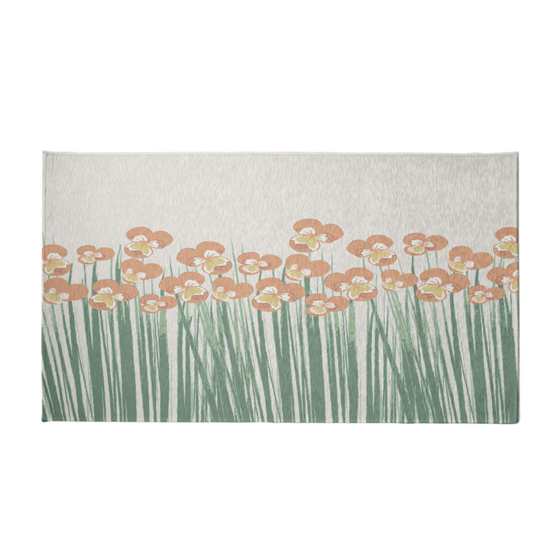 Alvordton Chenille Floral Indoor Rug, Rectangle 3' x 5'