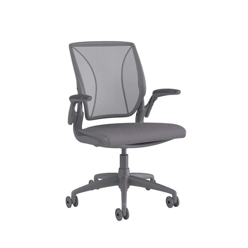 Diffrient World Wool Task Chair, Gray, Catena/Caraway, Corde/Peacock