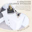 Table de chevet en pin avec 3 tiroirs et rails coulissants-337234741
