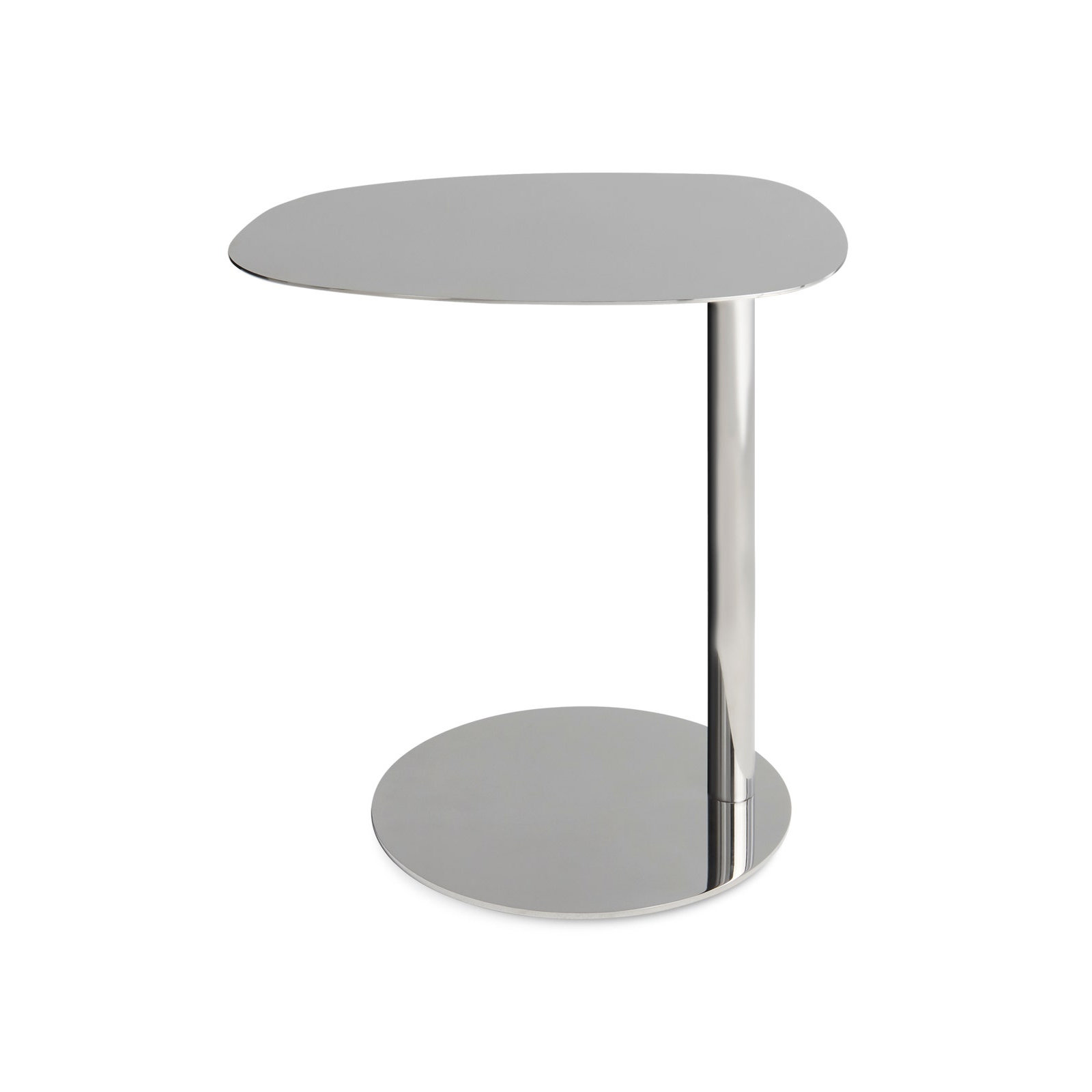 Swole Single End Table, 20" H x 20" W x 15" D, Polished Stainless