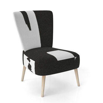 Chaise d'appoint rembourrée Black & White Crossing Paths II