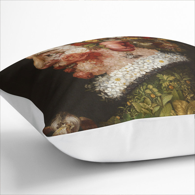 Spring Scatter Cushion, 55cm H x 55cm W x 20cm D, White